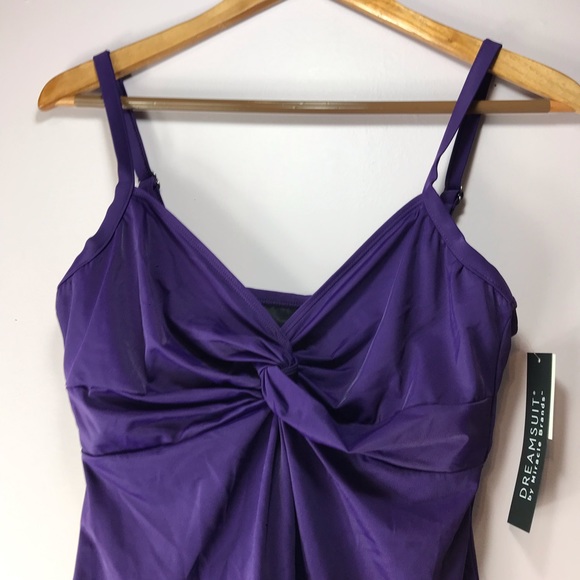 NWT DreamSuit Miracle Suit Twist Top Tankini 10 12 - Picture 8 of 12